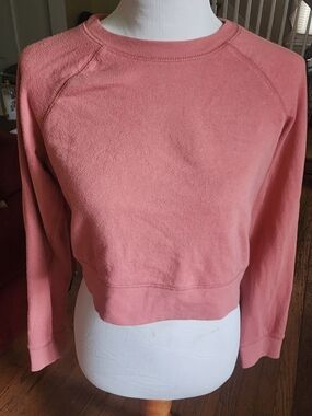 Forever 21 Dusty Coral Cropped Sweatshirt